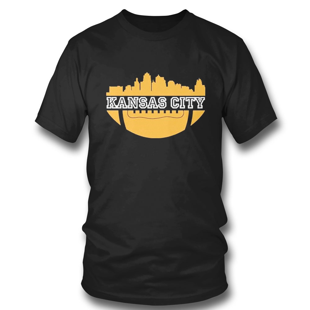Kansas City Skyline Football T-shirt