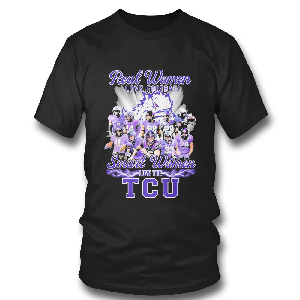 Real Women Love Football Teams Sports Smart Women Love The Horned Frogs T-shirt