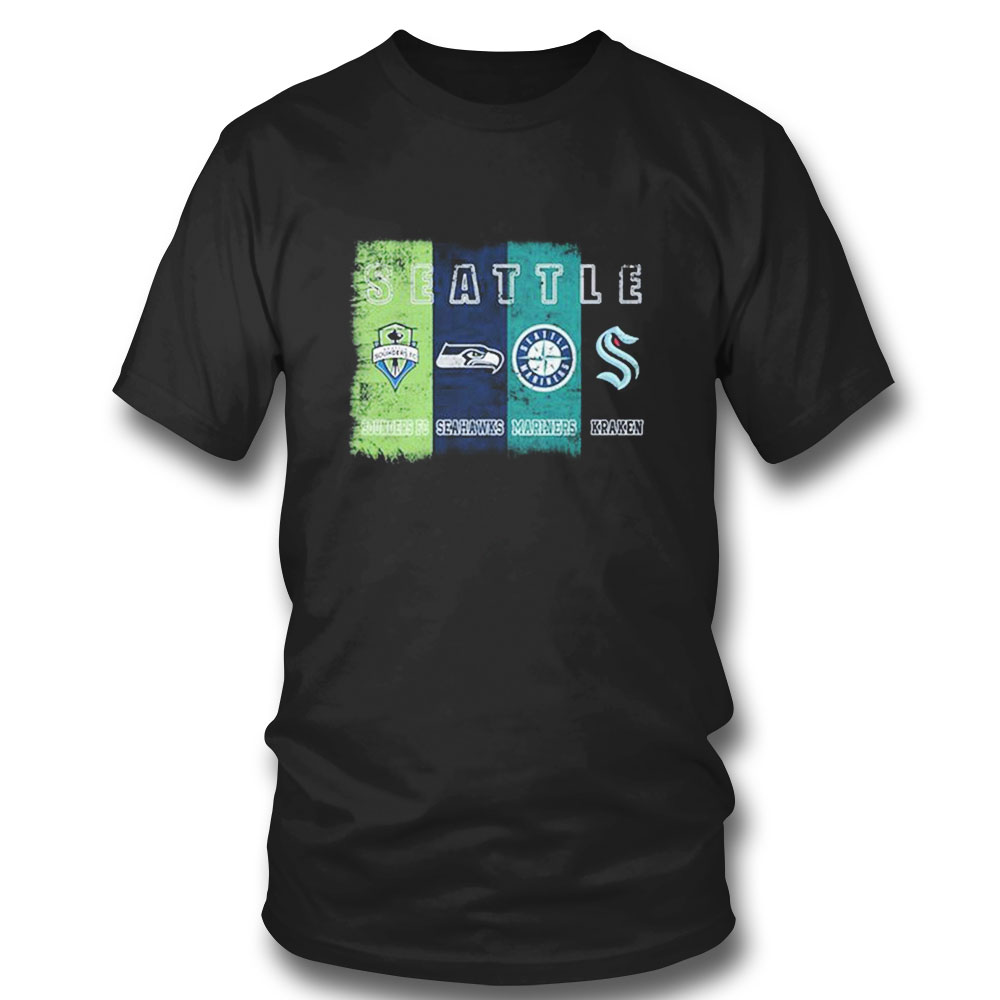 Seattle Kraken Seattle Seahawks And Seattle Mariners T-Shirt - Yeswefollow