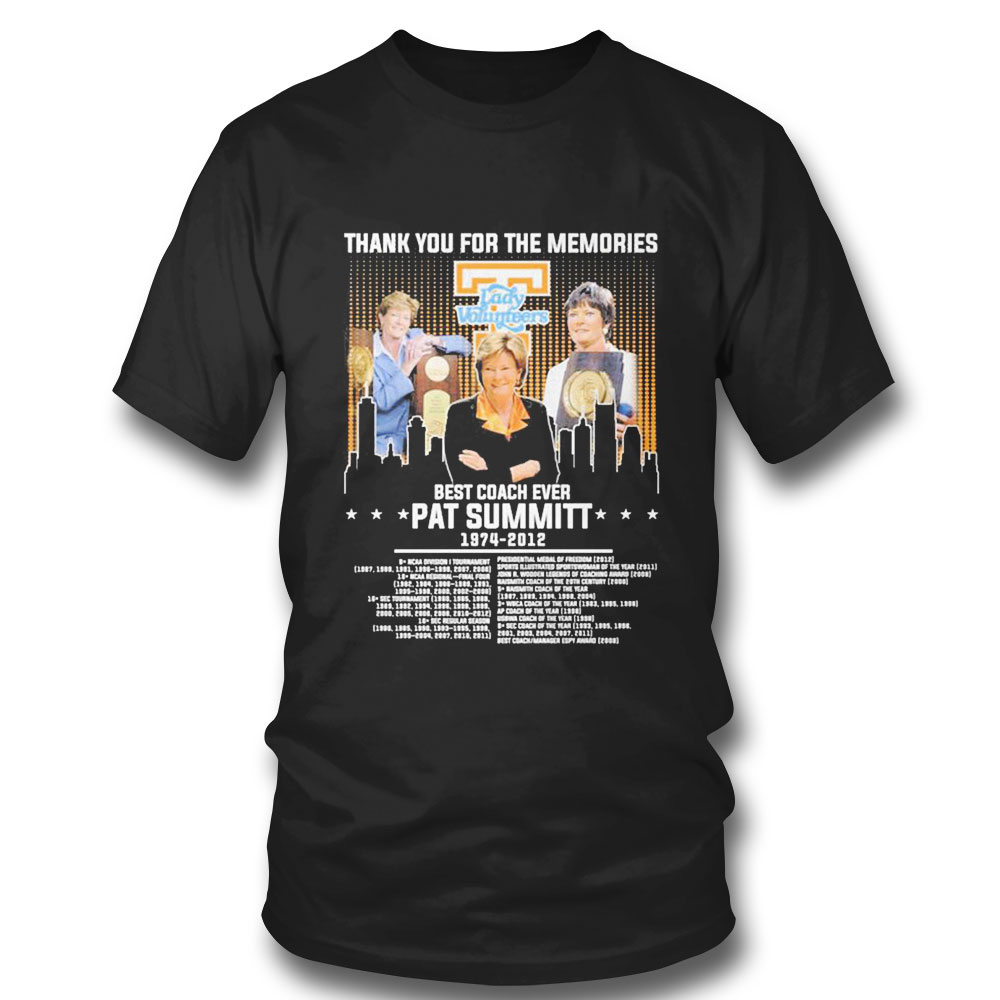 Thank You For The Memories Lady Volunteers Best Coach Ever Pat Summitt T-shirt