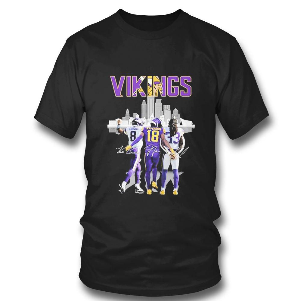 Vikings Kirk Cousins Justin Jefferson Brian Asamoah Ii City Signature T-shirt