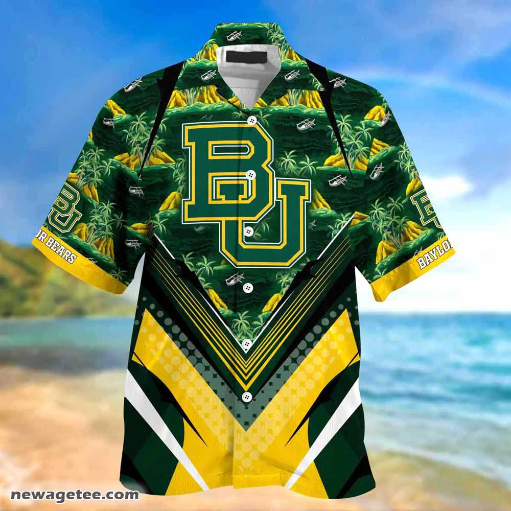 Baylor Bears Summer Beach Hawaiian Shirt Hibiscus Pattern For Sports Fan