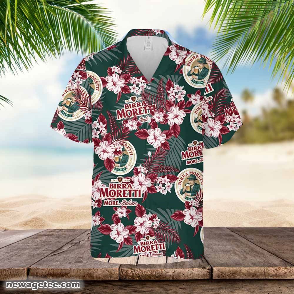 Beck’s Beer Hawaiian Sea Island Pattern Shirt Hawaii Beer