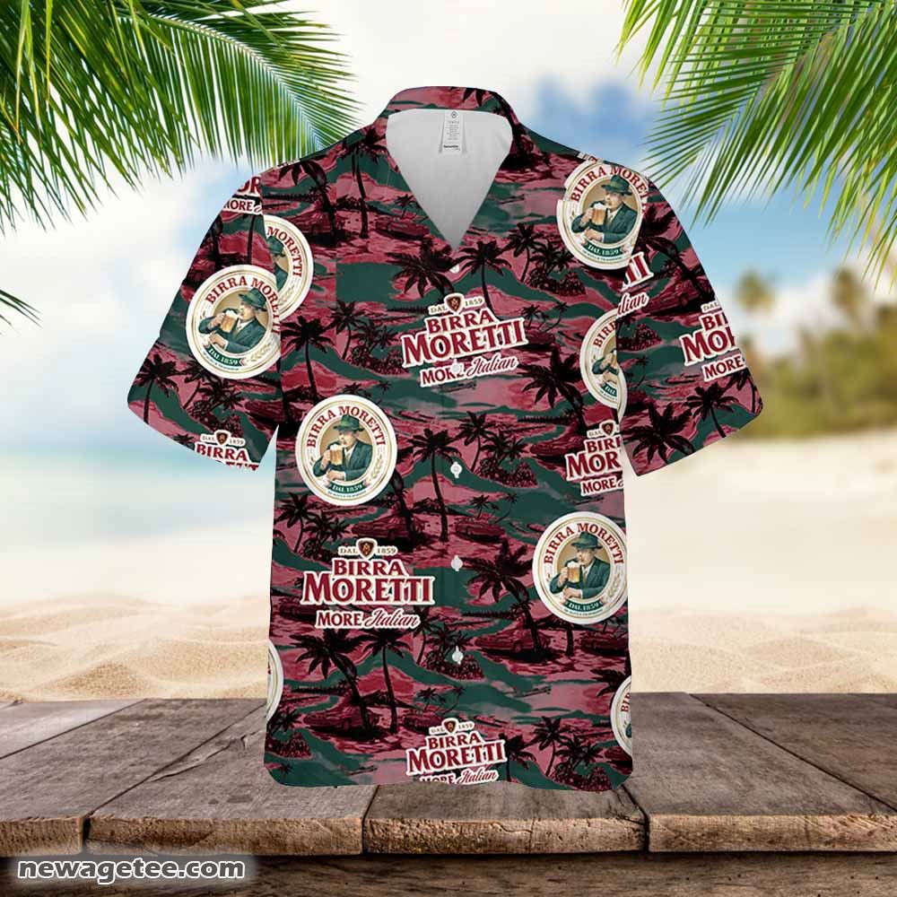 Birra Moretti Hawaiian Sea Island Pattern Hawaiian Shirt