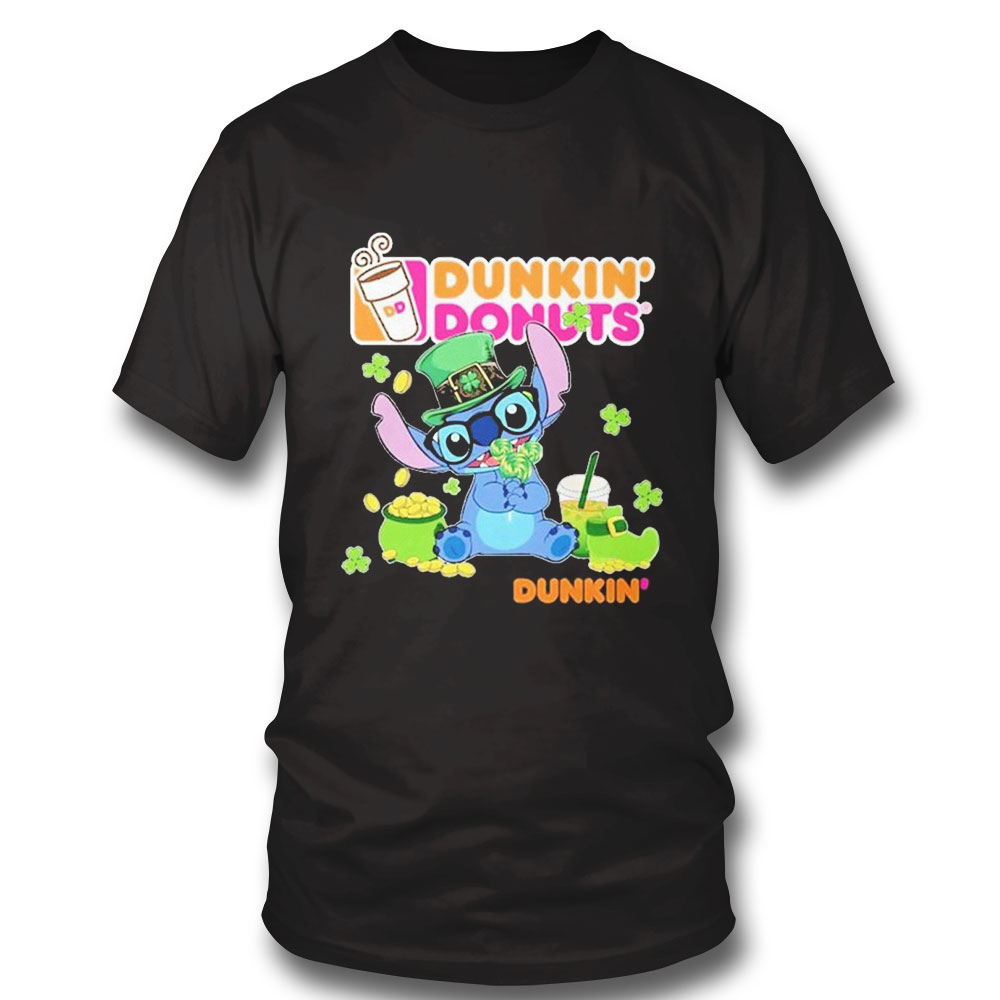 Baby Stitch And Dunkin Donuts St Patricks Day Shirt Hoodie