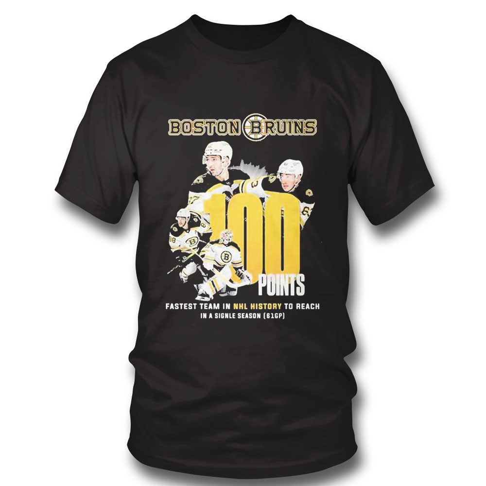 Boston Bruins Fastest Team In Nhl History To Reach 100 Points Shirt Hoodie