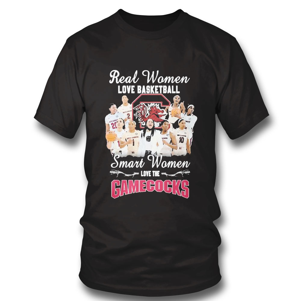 Real Women Love Basketball Team Sport Smart Women Love The Gamecocks Shirt Hoodie