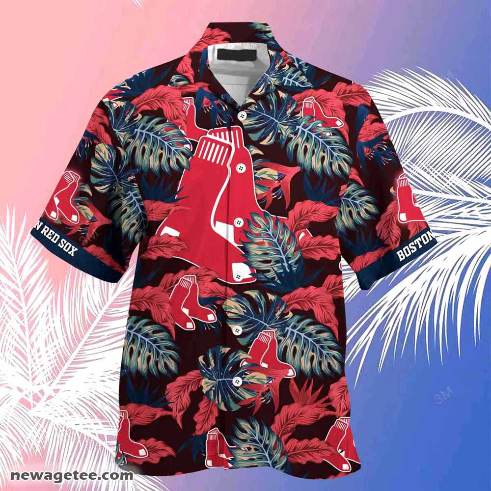 Boston Red Sox Mlb Summer Beach Hawaiian Shirt Stress Blessed Obsessed
