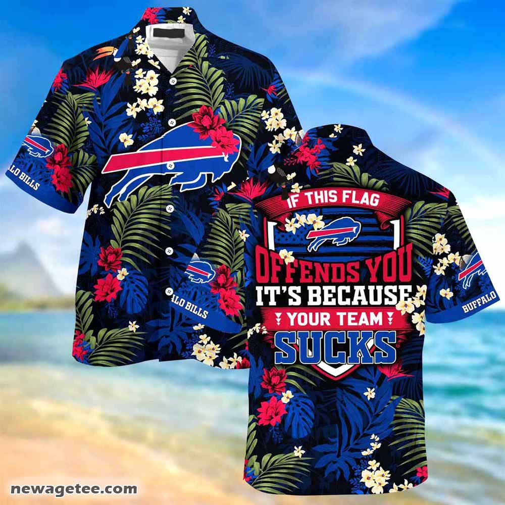 Buffalo Bills Nfl Summer Beach Hawaiian Shirt Stress Blessed Obsessed