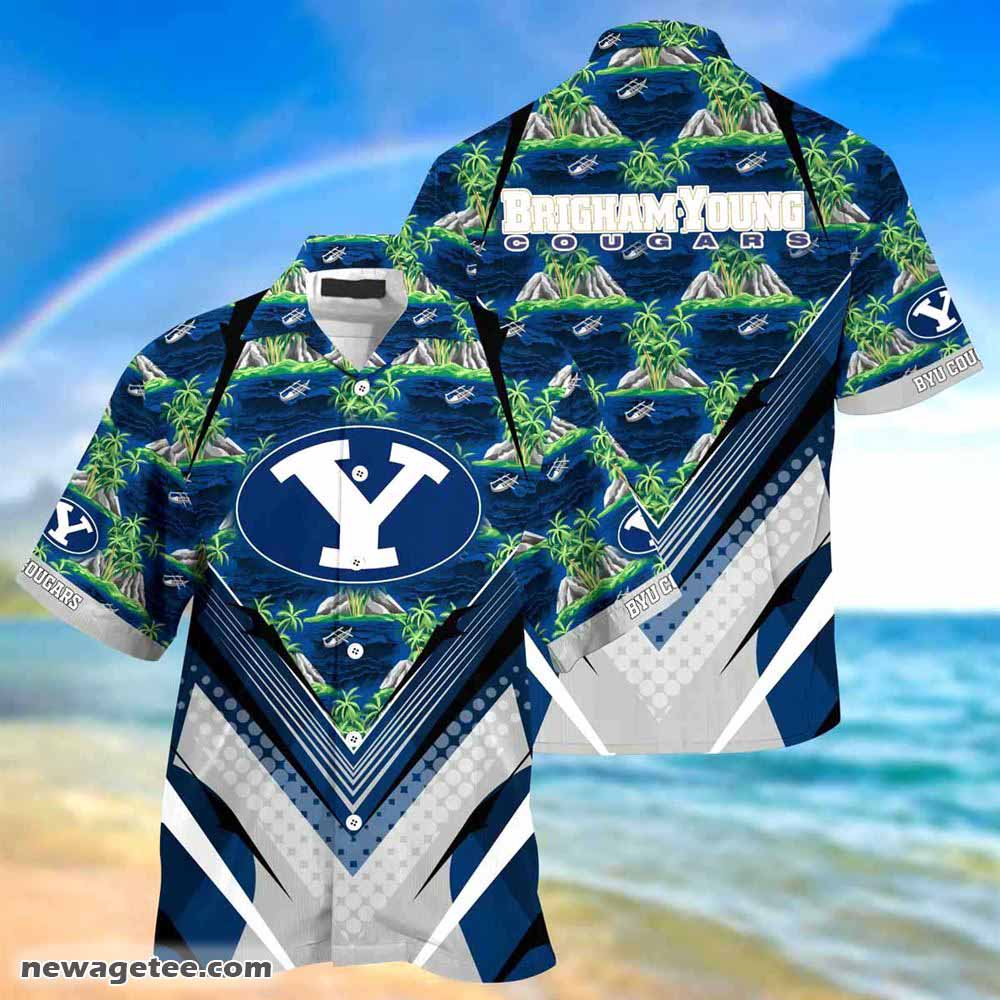 Byu Cougars Summer Beach Hawaiian Shirt Hibiscus Pattern For Sports Fan