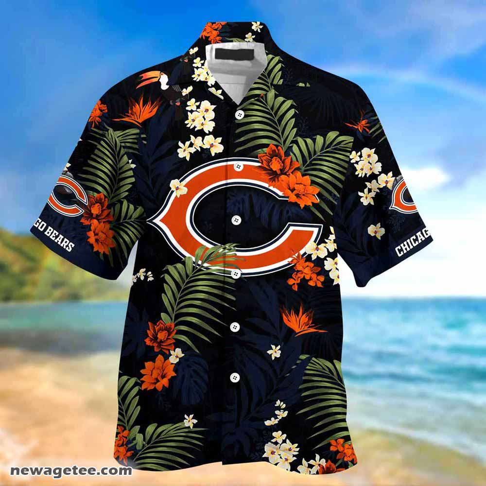 Chicago Bears Nfl Summer Beach Hawaiian Shirt With Tropical Patterns