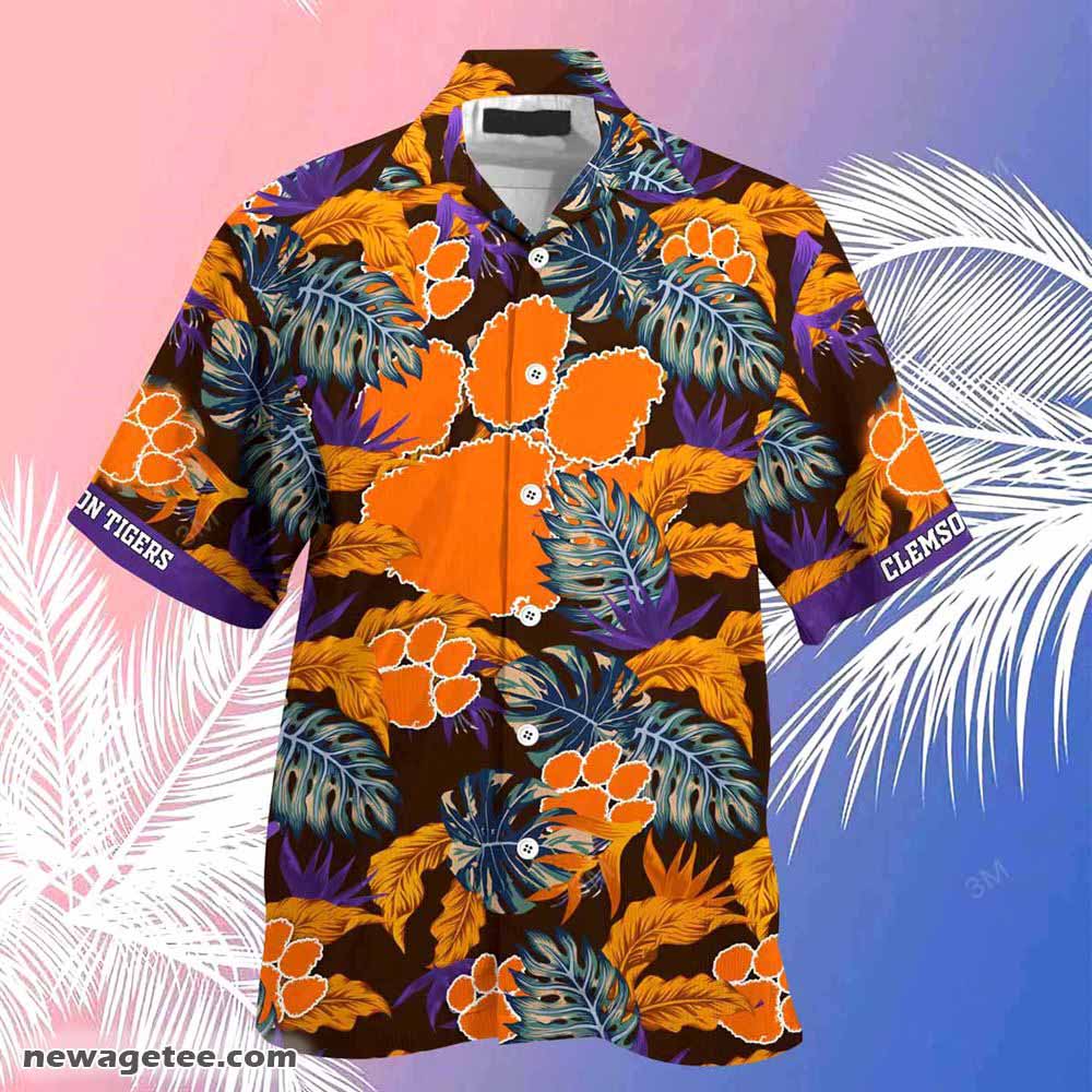 Clemson Tigers Summer Beach Hawaiian Shirt Stress Blessed Obsessed