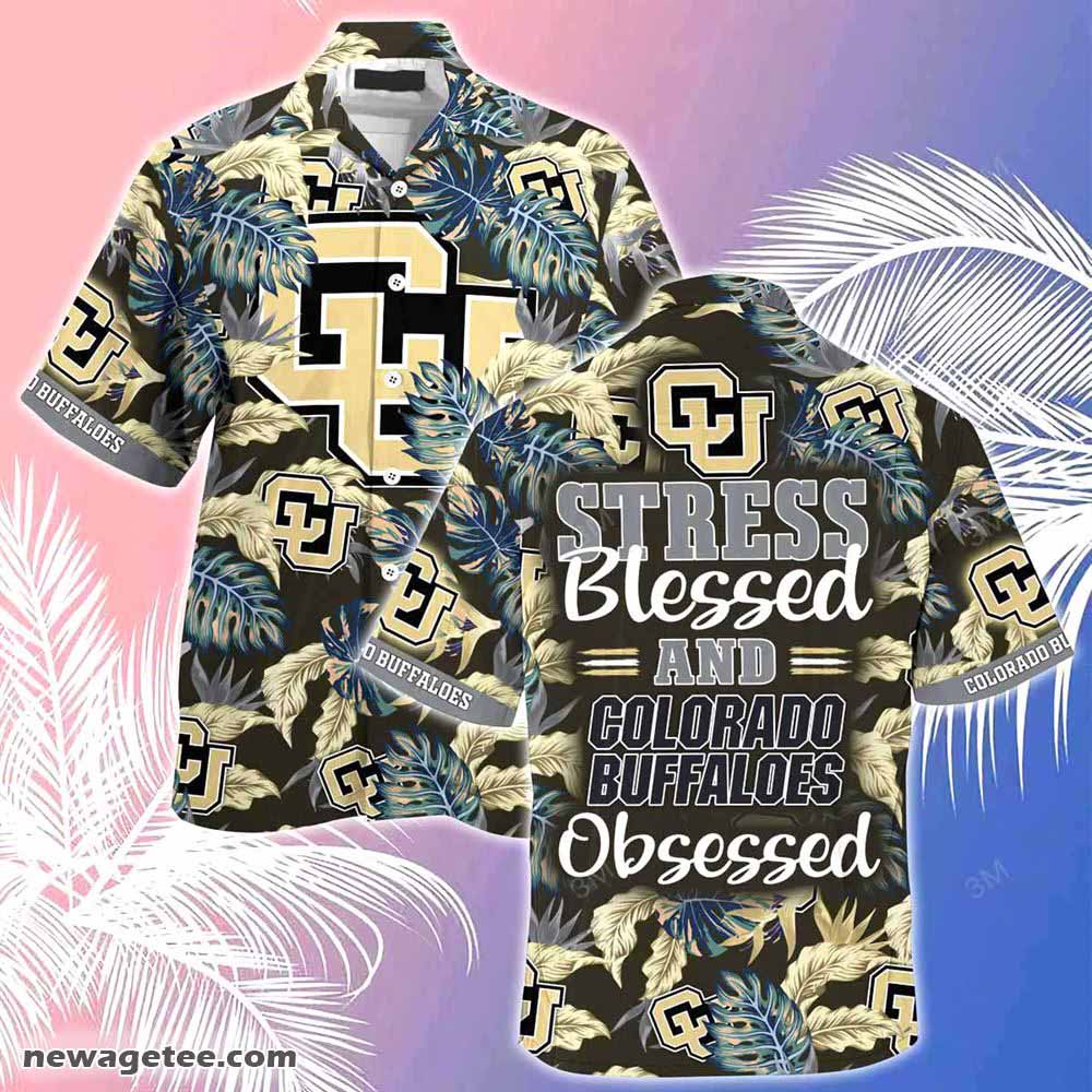 Colorado Buffaloes Summer Beach Hawaiian Shirt Hibiscus Pattern For Sports Fan