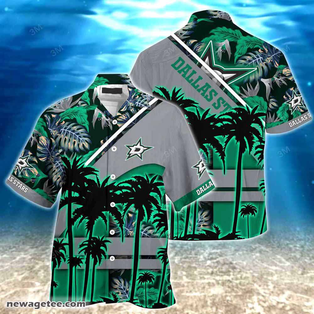 Dallas Stars Nhl Summer Beach Hawaiian Shirt Stress Blessed Obsessed