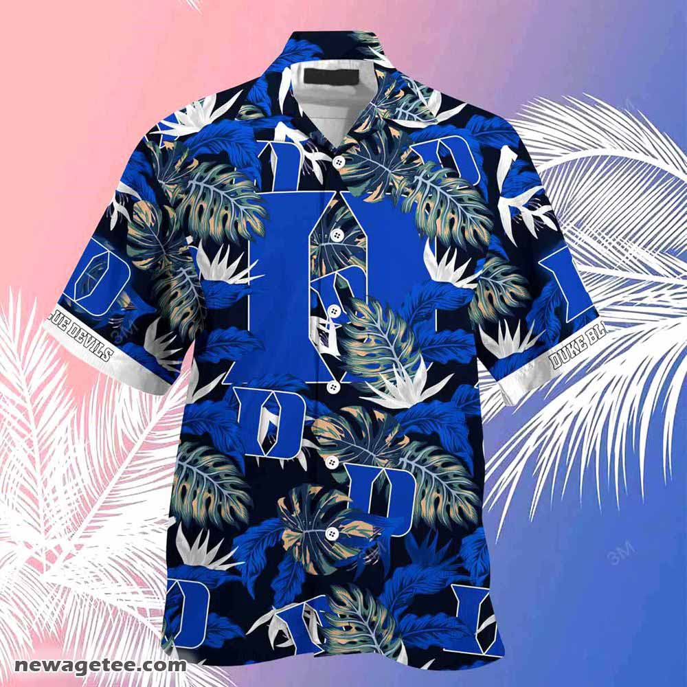 Duke Blue Devils Summer Beach Hawaiian Shirt Stress Blessed Obsessed