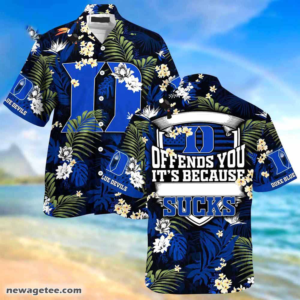 Duke Blue Devils Summer Beach Hawaiian Shirt This Flag Offends You