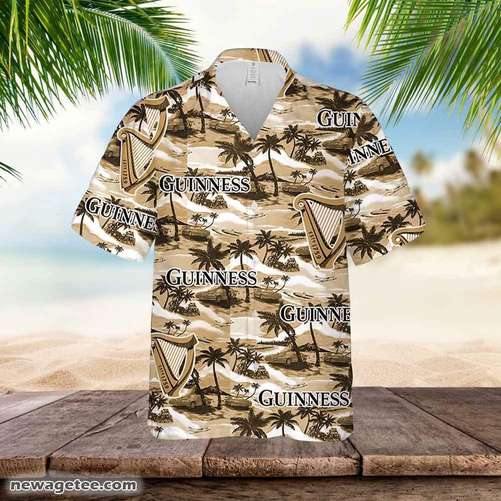 Jagermeister Hawaiian Button Up Shirt Island Palm Leaves Shirt