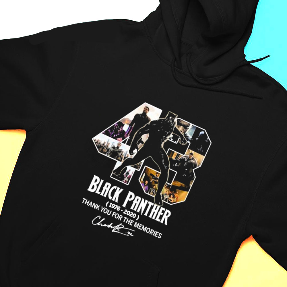 43 Black Panther 1976 2020 Thank You For The Memories Signature T-shirt