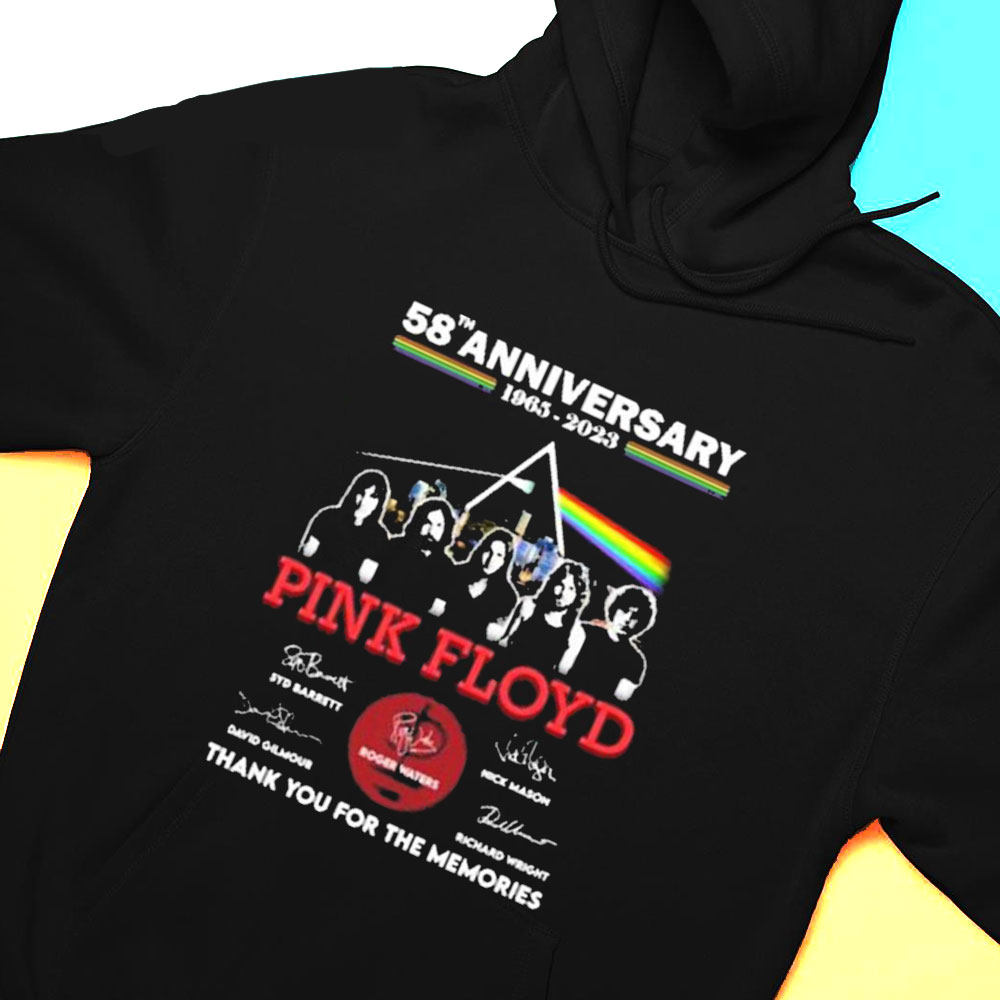 58th Anniversary 1965 2023 Pink Floyd Syd Barrett David Gilmour Richard Wright Signature T-shirt