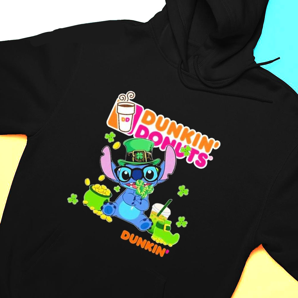 Baby Stitch And Dunkin Donuts St Patricks Day Shirt Hoodie