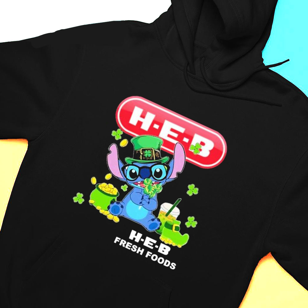 Baby Stitch And H E B Logo St Patricks Day Shirt Hoodie