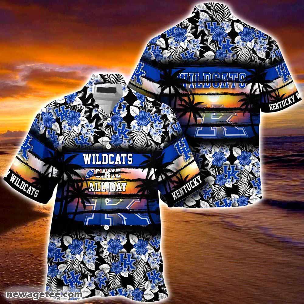 Kansas Jayhawks Summer Beach Hawaiian Shirt With Tropical Flower Pattern