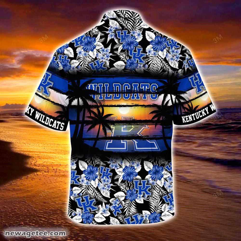 Kentucky Wildcats Summer Beach Hawaiian Shirt Hibiscus Pattern For Sports Fan