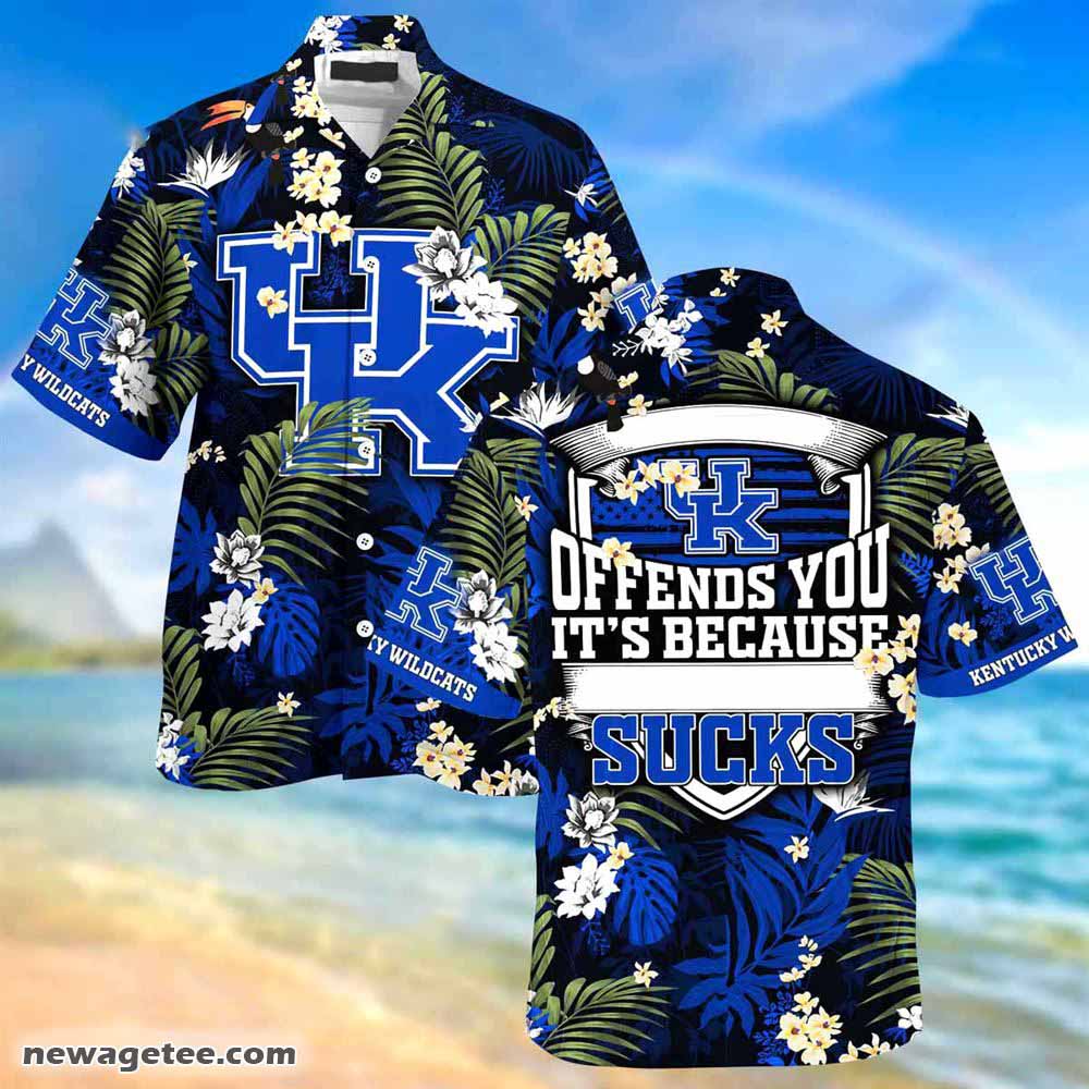Kentucky Wildcats Summer Beach Hawaiian Shirt Stress Blessed Obsessed