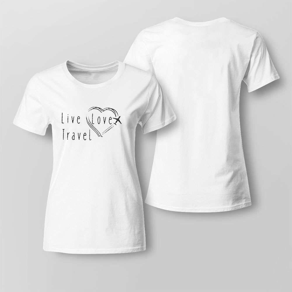 Live Travel Heart T-shirt