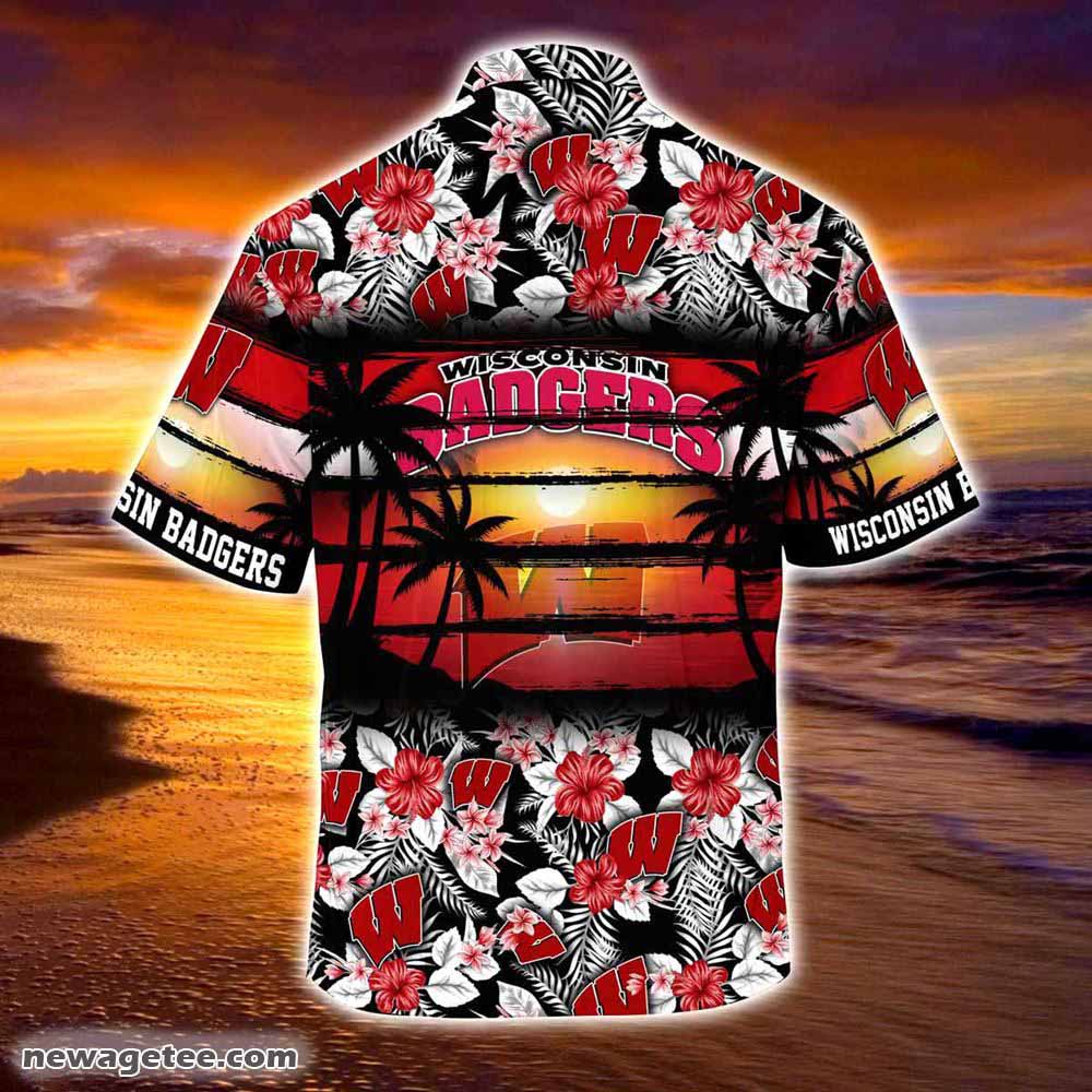 Wisconsin Badgers Summer Hawaiian Shirt Floral Pattern For Sports Enthusiast This Year