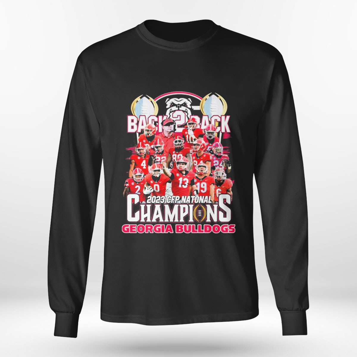 Back 2 Back Teams Sport 2023 Cfp National Champions Georgia Bulldogs T-shirt