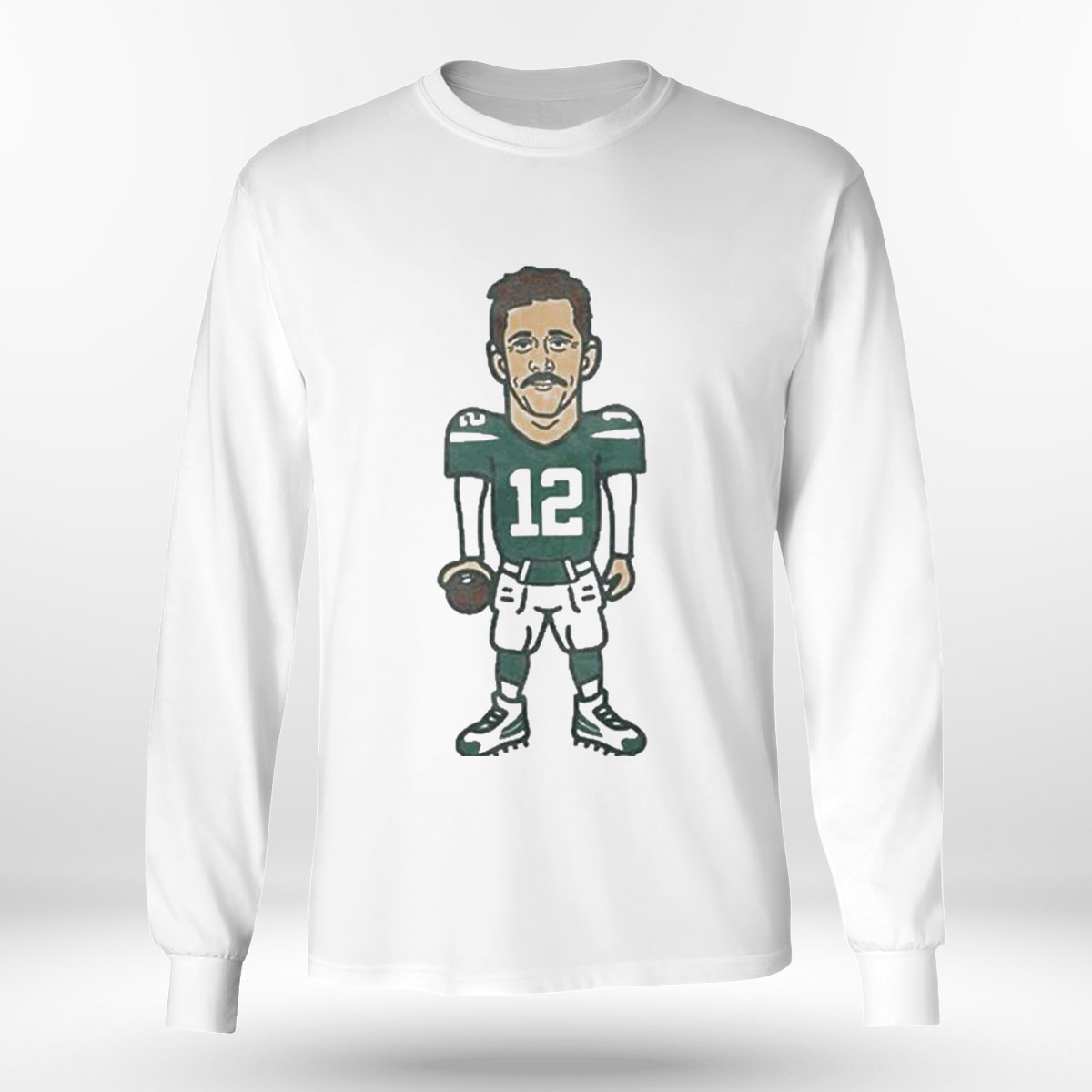 12 Aaron Rodgers Football Caricature T-shirt