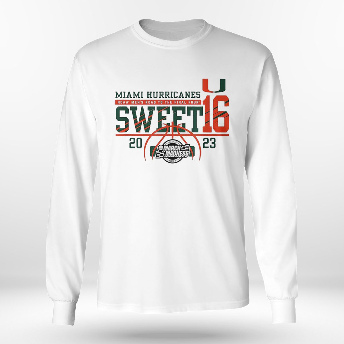 Miami Hurricanes Sweet 16 2023 Road To The Final Four T-shirt