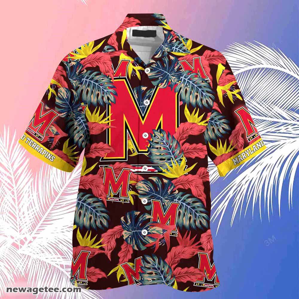 Maryland Terrapins Summer Beach Hawaiian Shirt Stress Blessed Obsessed