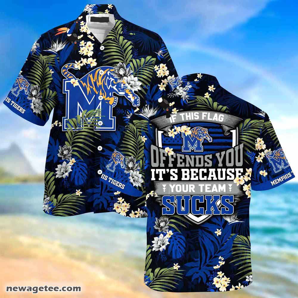 Memphis Tigers Summer Beach Hawaiian Shirt This Flag Offends You