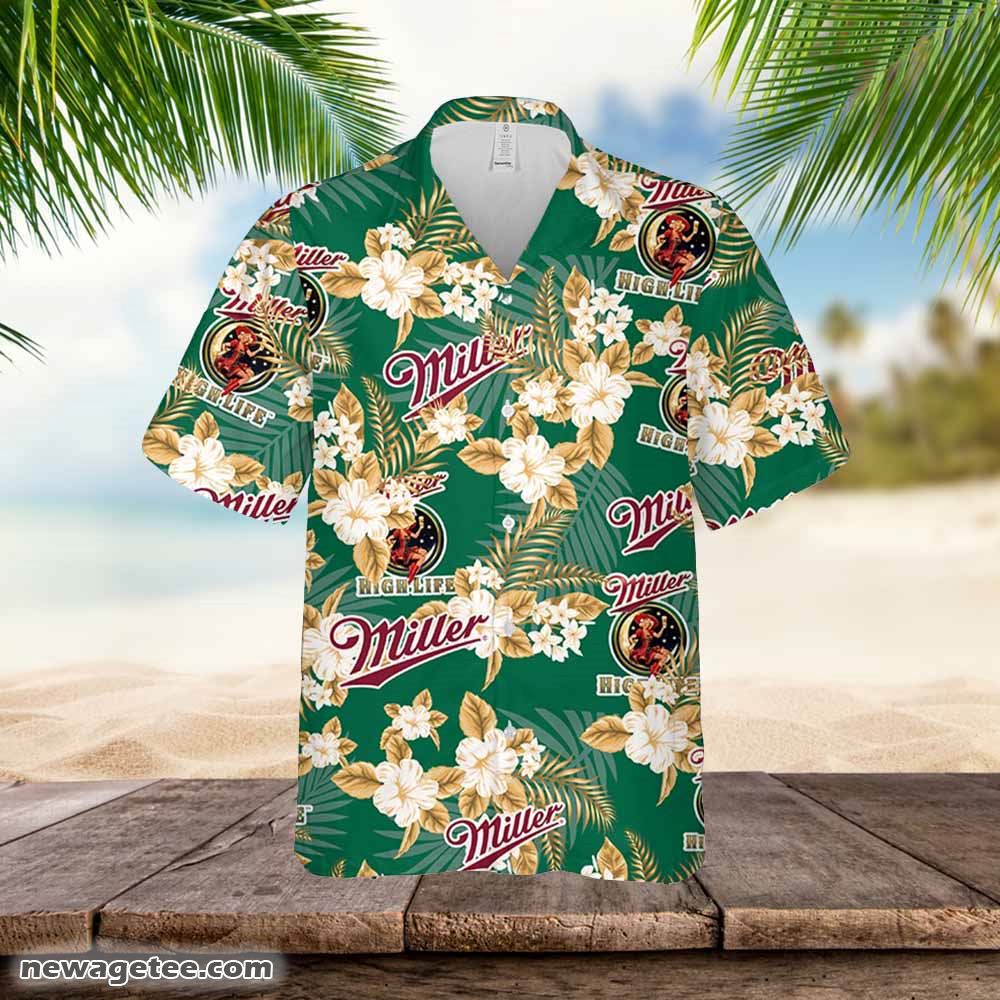 Michelob Ultra Hawaiian Sea Island Pattern Shirt Hawaii Beer