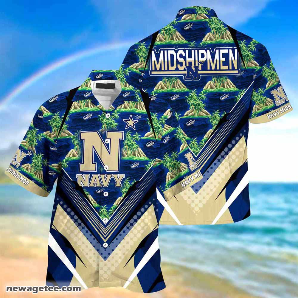 Navy Midshipmen Summer Beach Hawaiian Shirt For Sports Fans This Season