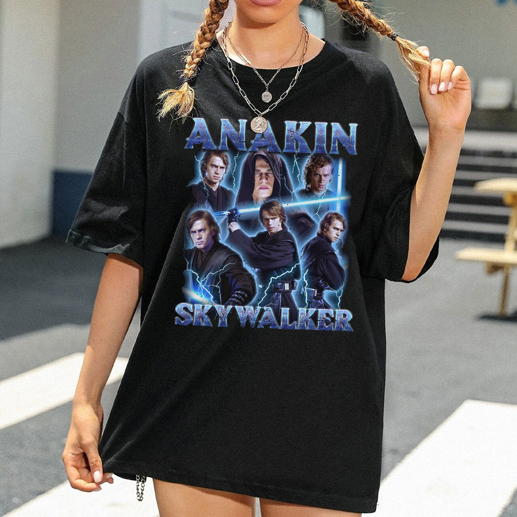 Anakin Skywalker Acid Wash Oversized Shirt