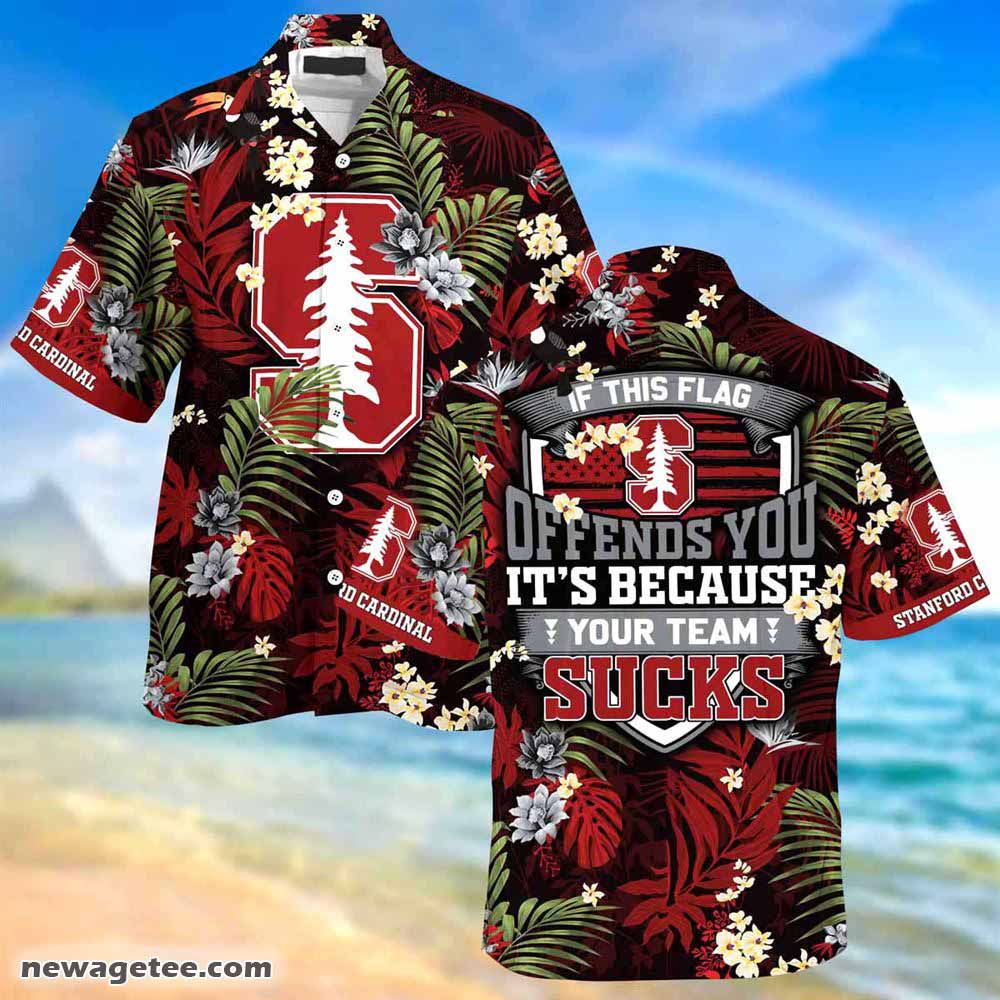 Stanford Cardinal Summer Beach Hawaiian Shirt This Flag Offends You