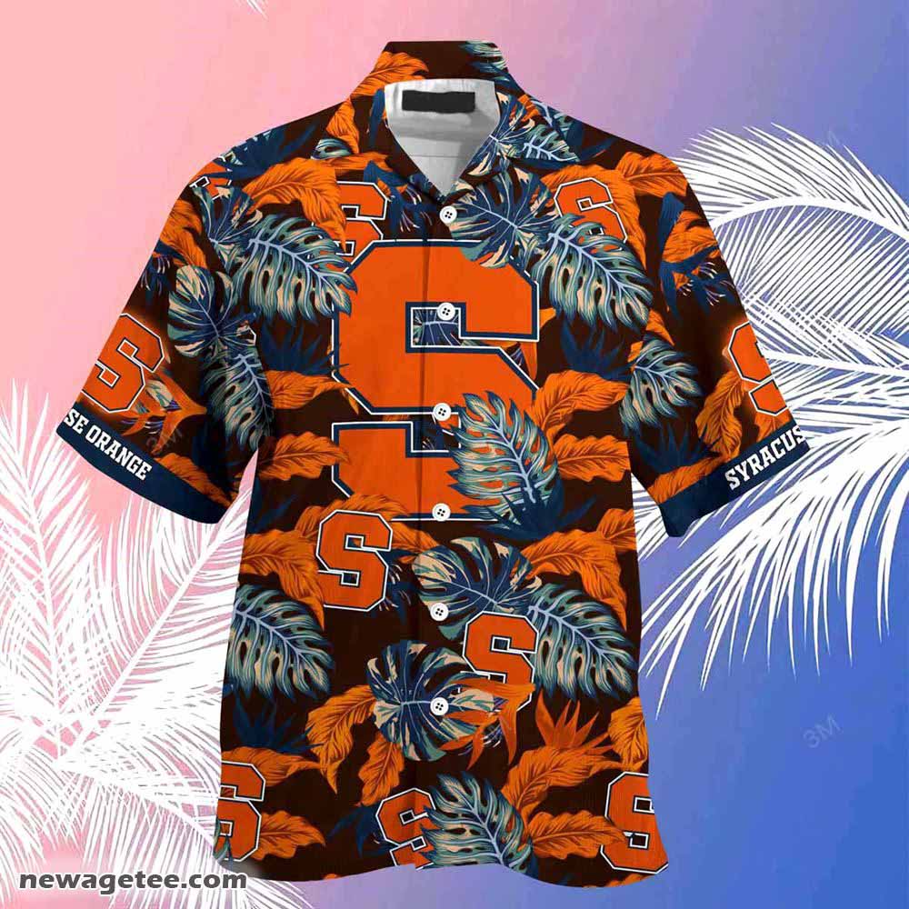 Syracuse Orange Summer Beach Hawaiian Shirt Stress Blessed Obsessed