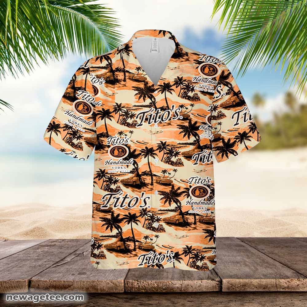 Tito’s Vodka Hawaiian Sea Island Pattern Shirt Hawaii