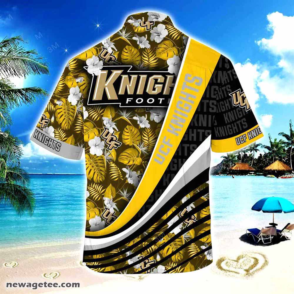 Ucf Knights Summer Beach Hawaiian Shirt With Tropical Flower Pattern