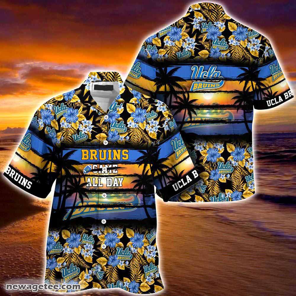 Ucla Bruins Summer Beach Hawaiian Shirt Hibiscus Pattern For Sports Fan