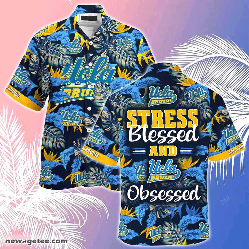 Ucla Bruins Summer Beach Hawaiian Shirt Stress Blessed Obsessed
