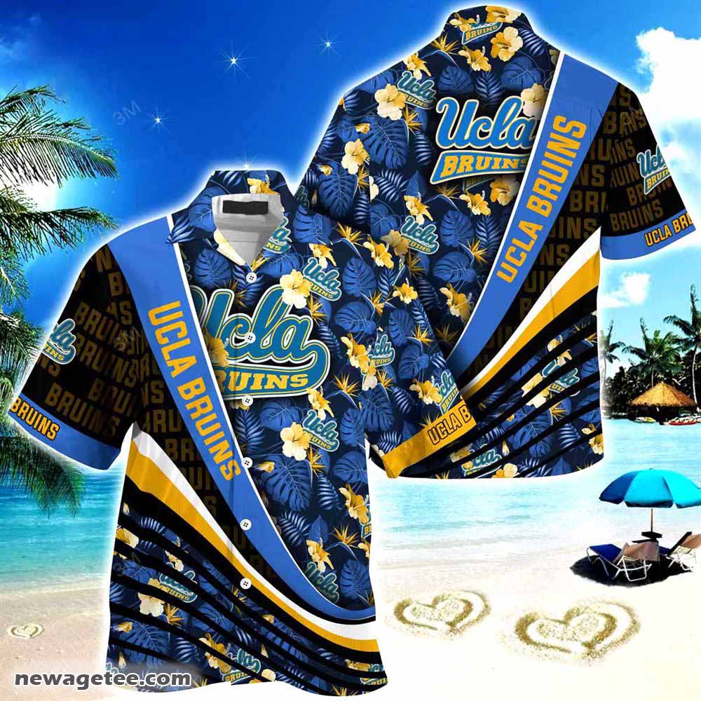 Ucla Bruins Summer Beach Hawaiian Shirt With Tropical Flower Pattern