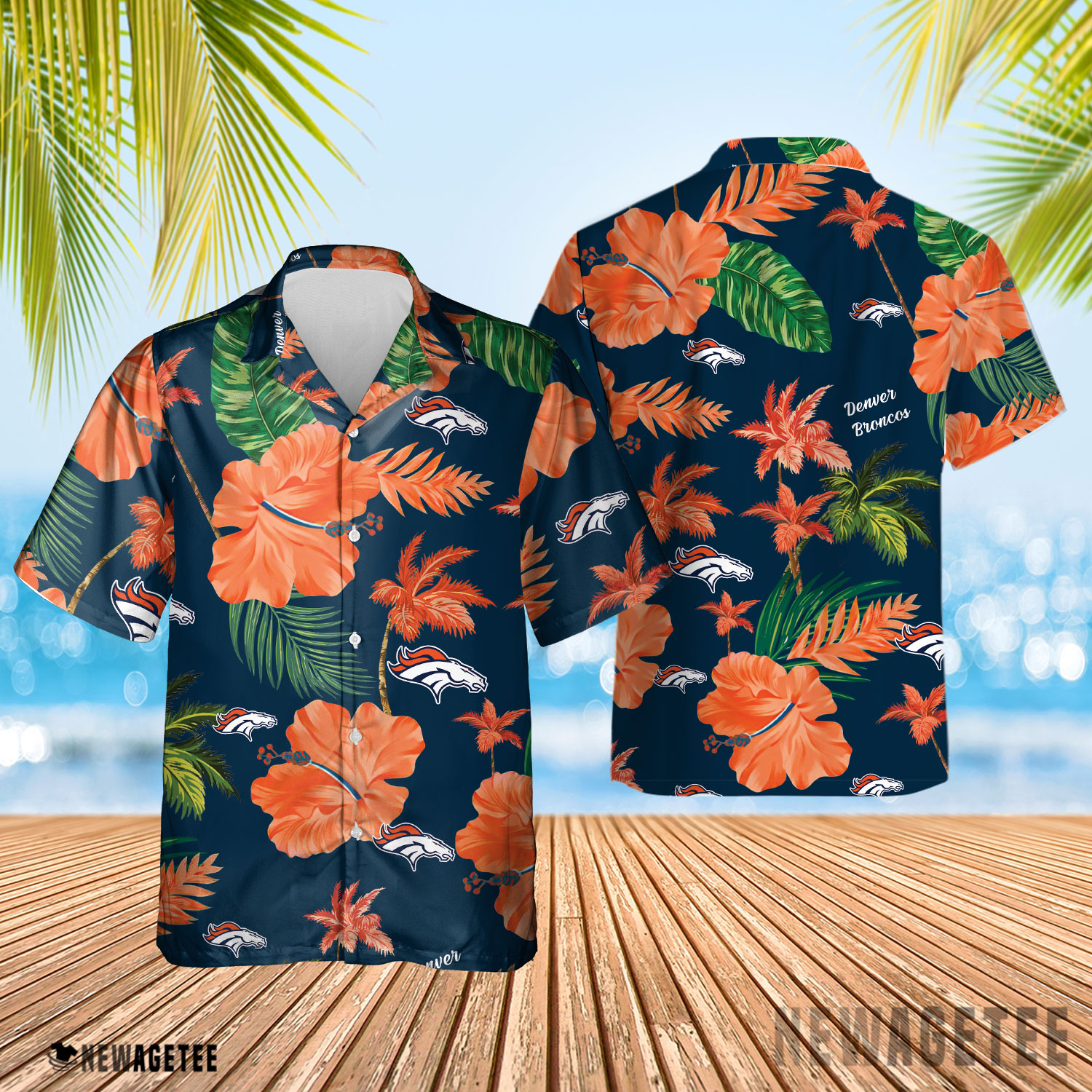 Detroit Lions Nfl Color Hibiscus Button Up Hawaiian Shirt