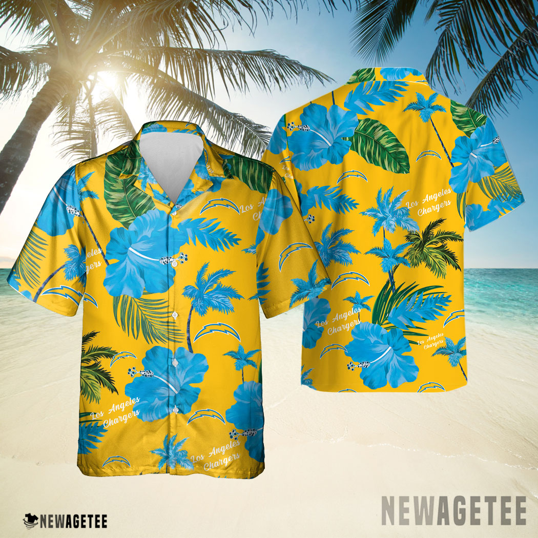 Carolina Panthers Nfl Color Hibiscus Button Up Hawaiian Shirt