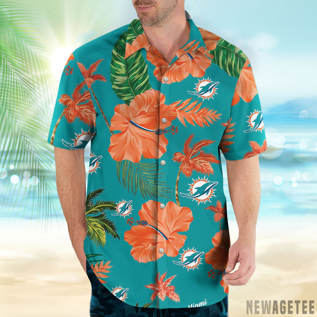 Miami dolphins best sale button down shirt