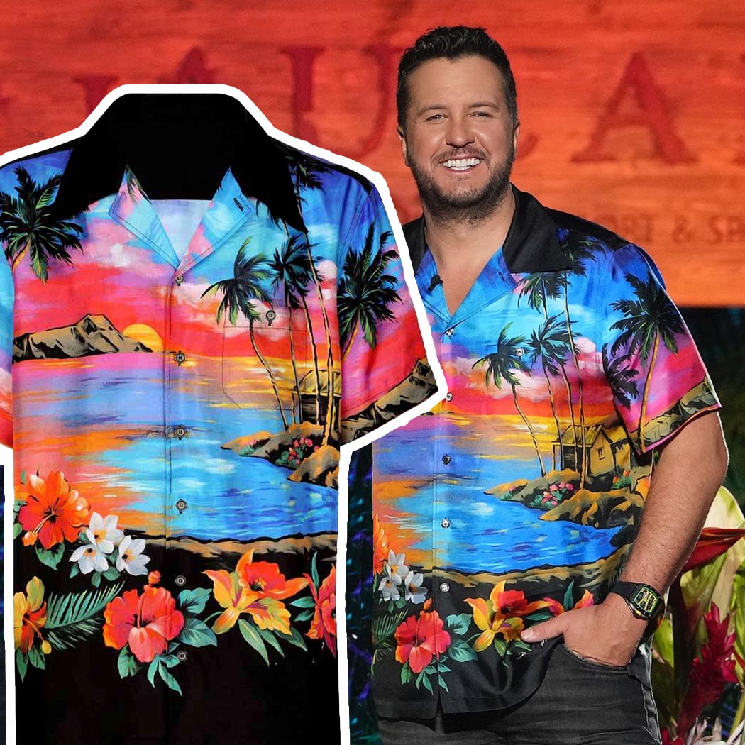 Luke Bryan Hawaiian Shirt American Idol 2023 Aloha Sunset 6
