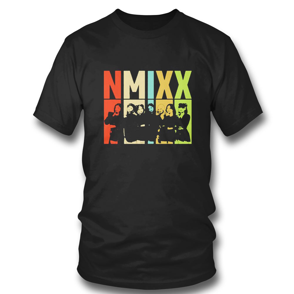 Colorful Retro Silhouette Nmixx Band T-shirt